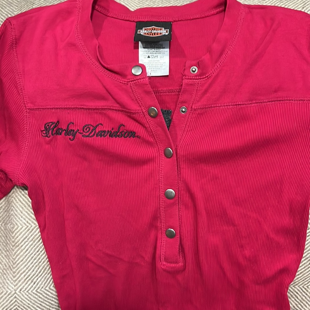 Harley Davidson women’s long sleeve ribbed tee Small